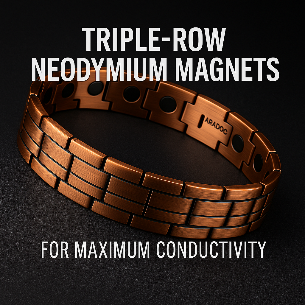 MAGNUMCUFF Ultra Strength Magnetic Copper Bracelet